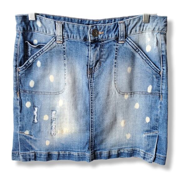 90s Calvin Klein Women Denim Jean Mini Skirt 4 Country Cowgirl Western Vintage - Picture 1 of 11